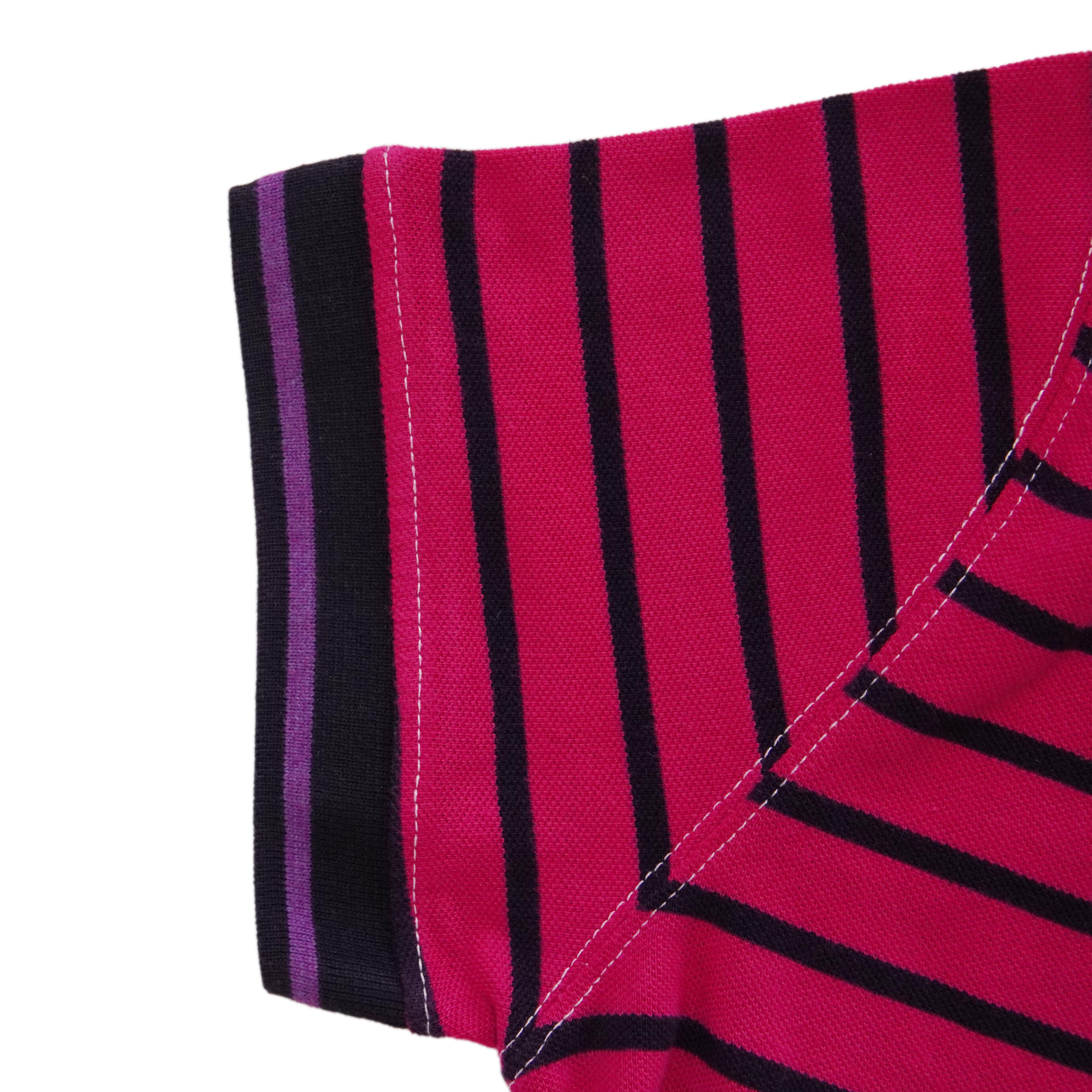 Black Lining hot Pink wased Polo Shirt