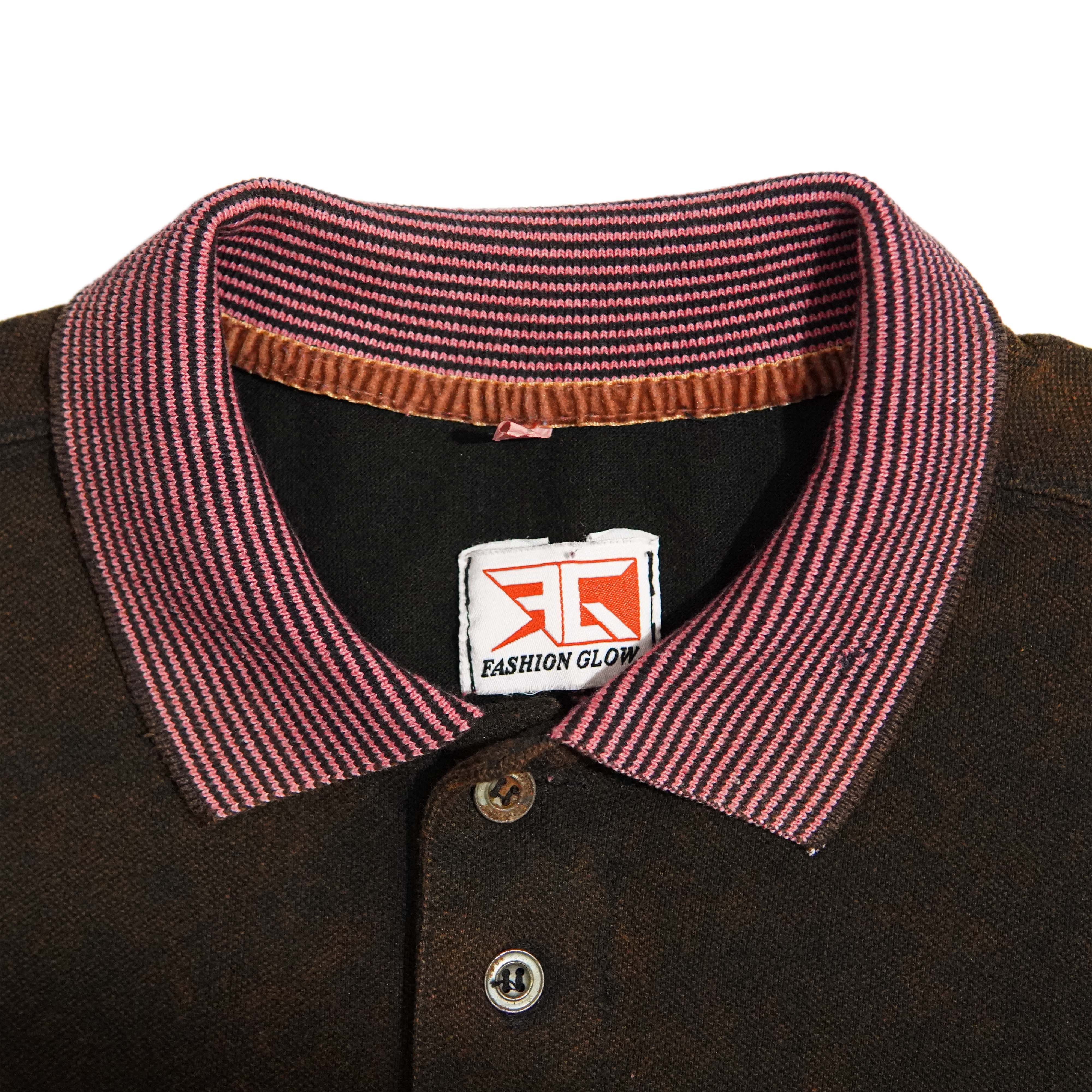 Brown 03-Tunic Shaded Polo Shirt