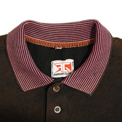 Brown 03-Tunic Shaded Polo Shirt