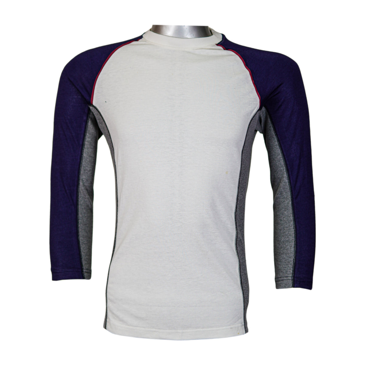 Side Panal Mesh Fabric Against Sweating Long Sleeve Raglan T Shirt - Foxy Garments