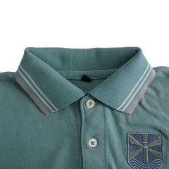 Kids Full Sleeve Polo Shirt For Sky Grey Shade - Foxy Garments