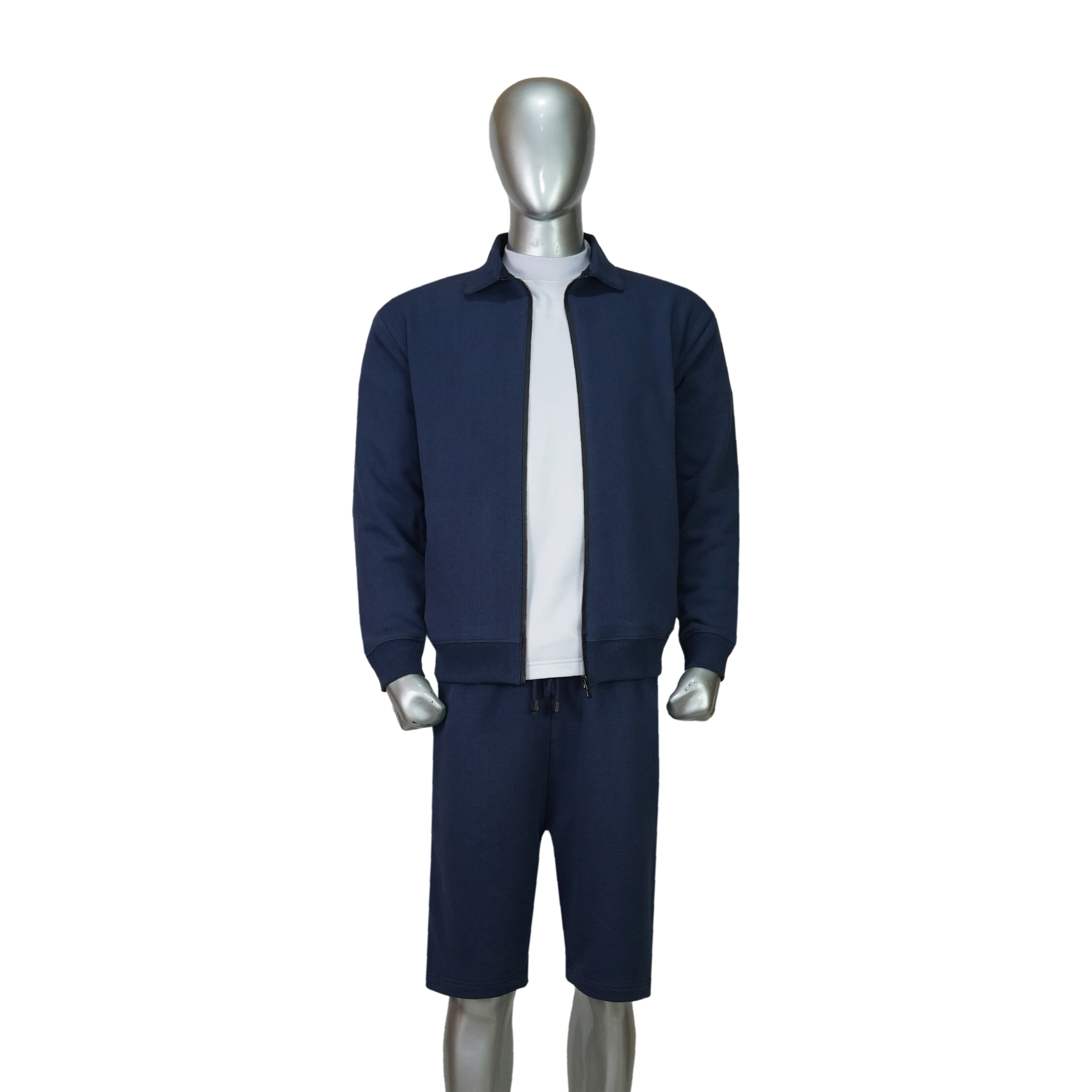 Full Zip Long Sleeve Polo Shirt with Short TrackSuit "610" GSM