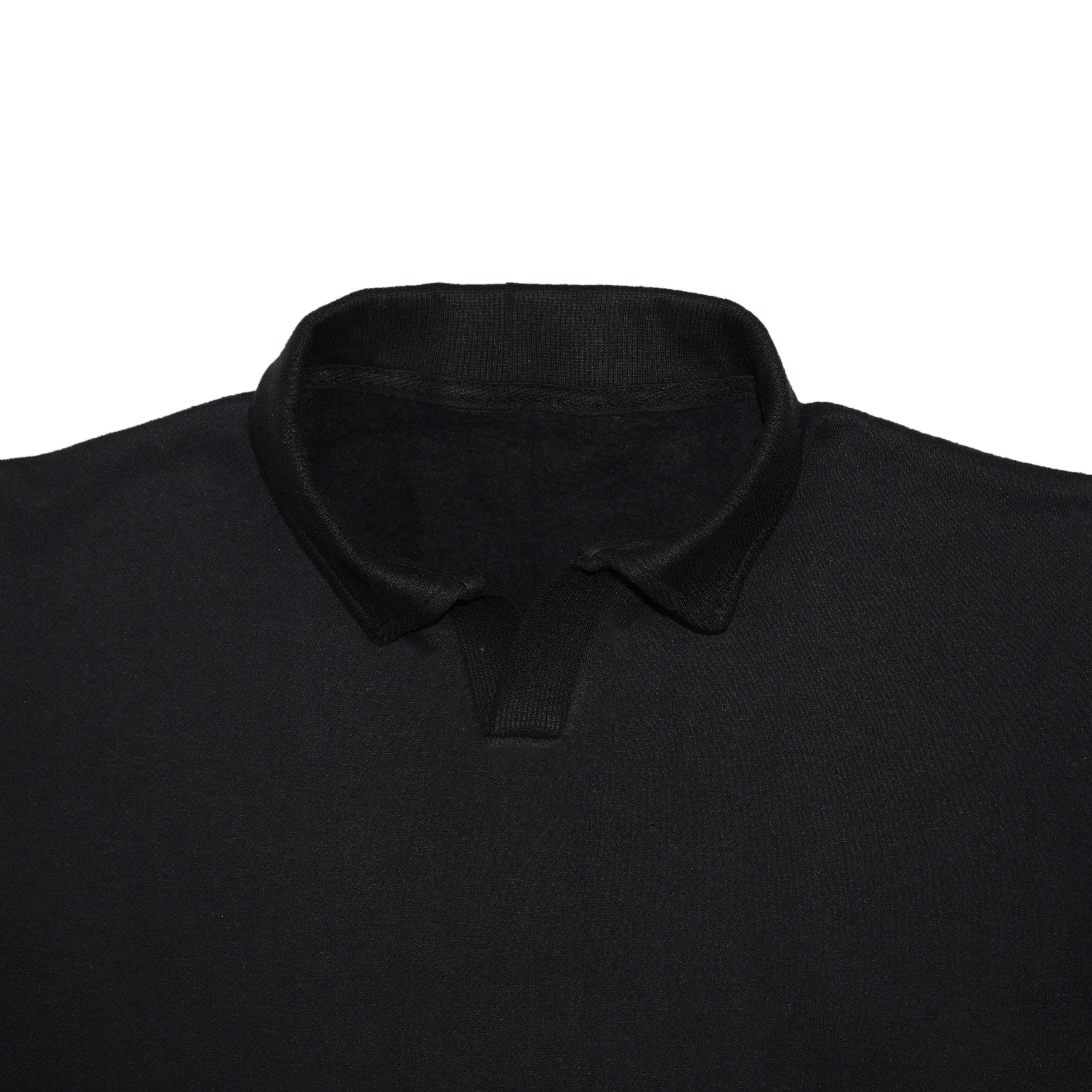 Long Sleeve Placket Polo Shirt with Short Tracksuit