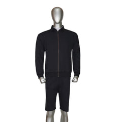 Full Zip Long Sleeve Polo Shirt with Short Tracksuit