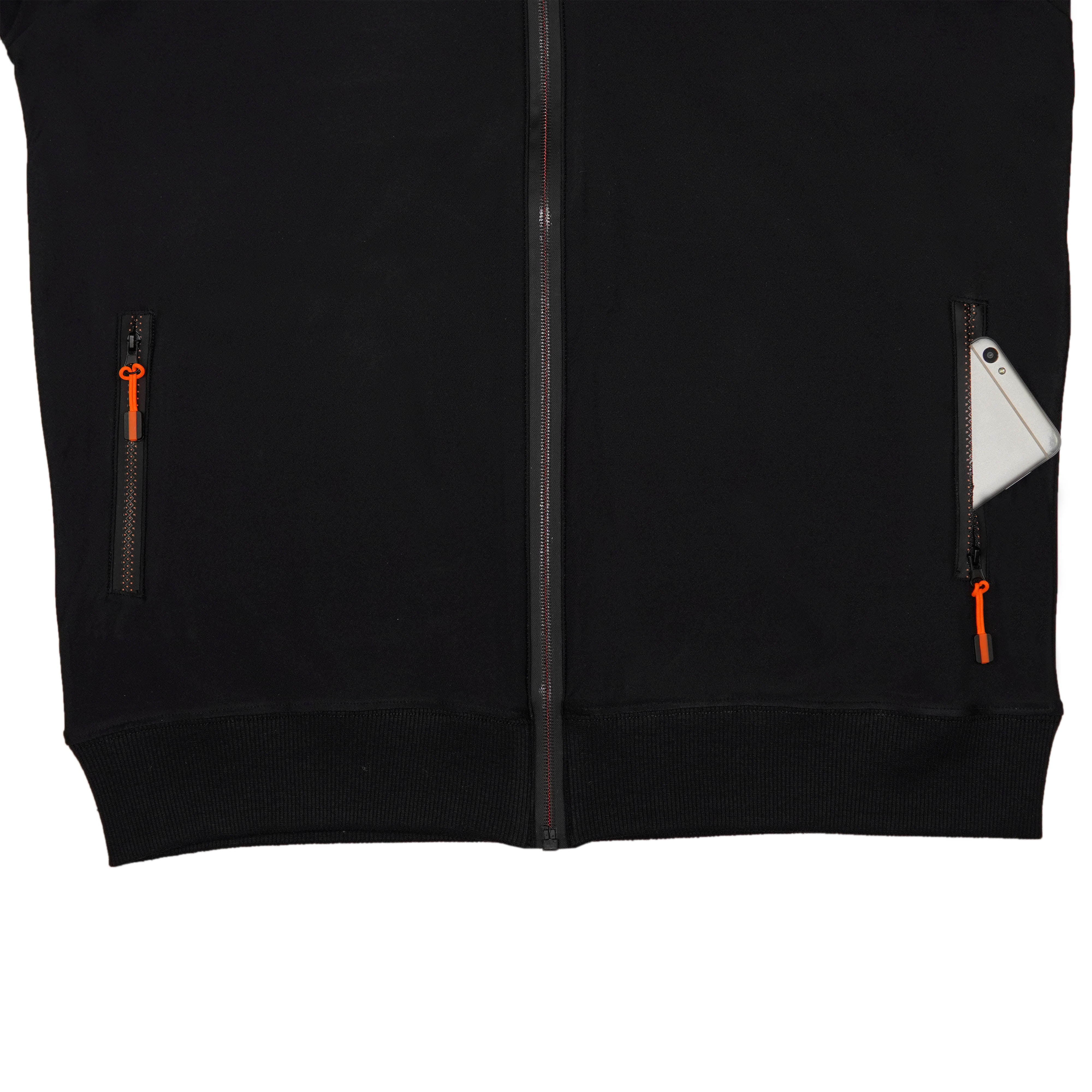 4-Way Stretched Full Zip Long Sleeve Polo Shirt and Short Tracksuit