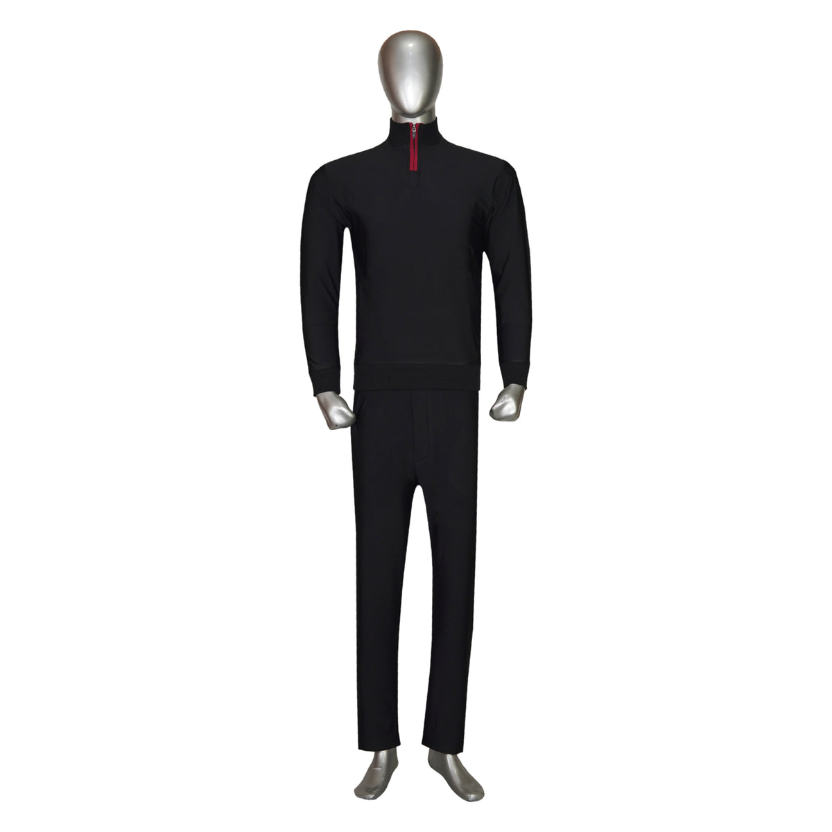 4-Way Stretched Quarter Zip Long Sleeve Sweatshirt with Trouser