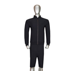 4-Way Stretched Full Zip Long Sleeve Polo Shirt and Short Tracksuit