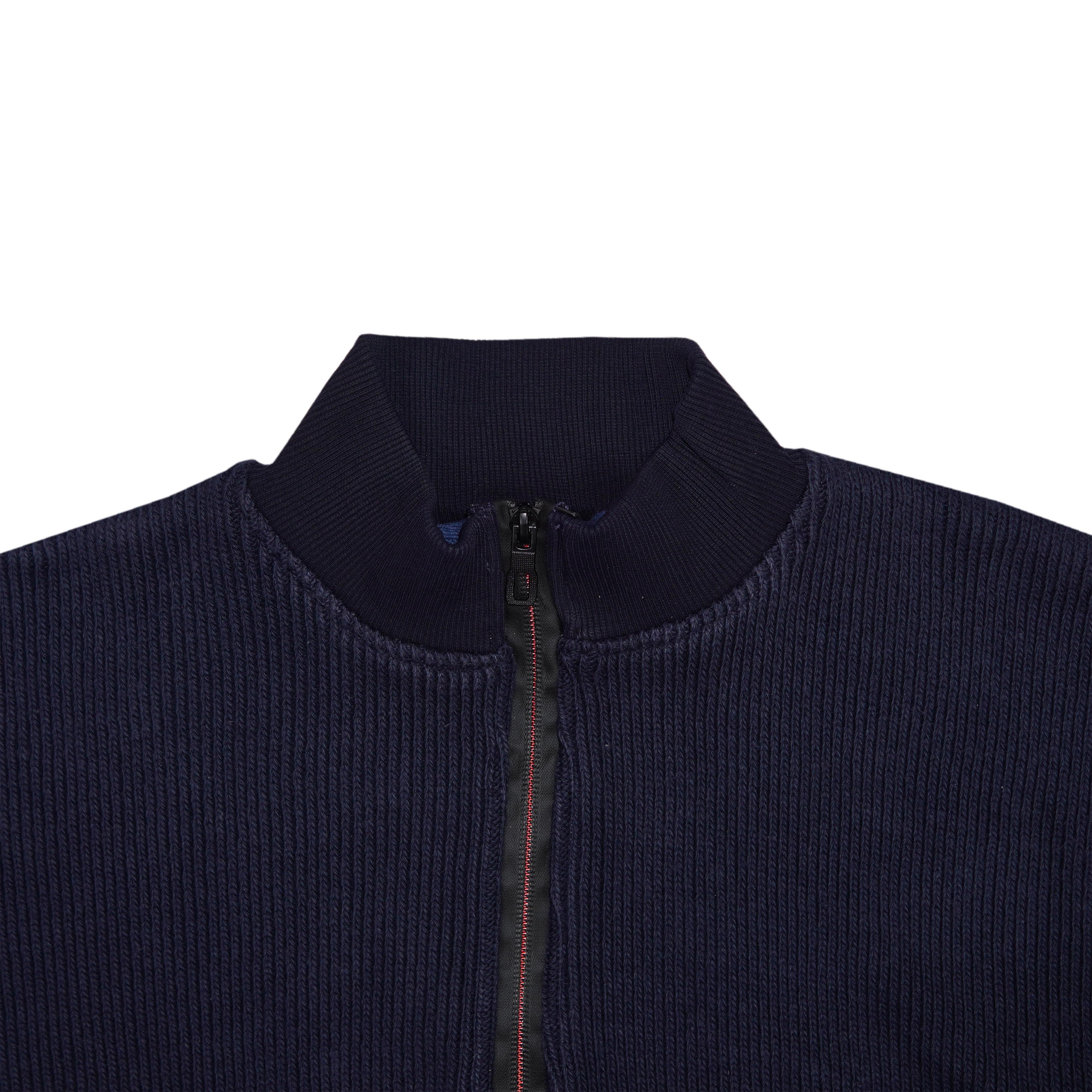 Men’s Full Zip Long Sleeve Rib Sweatshirt