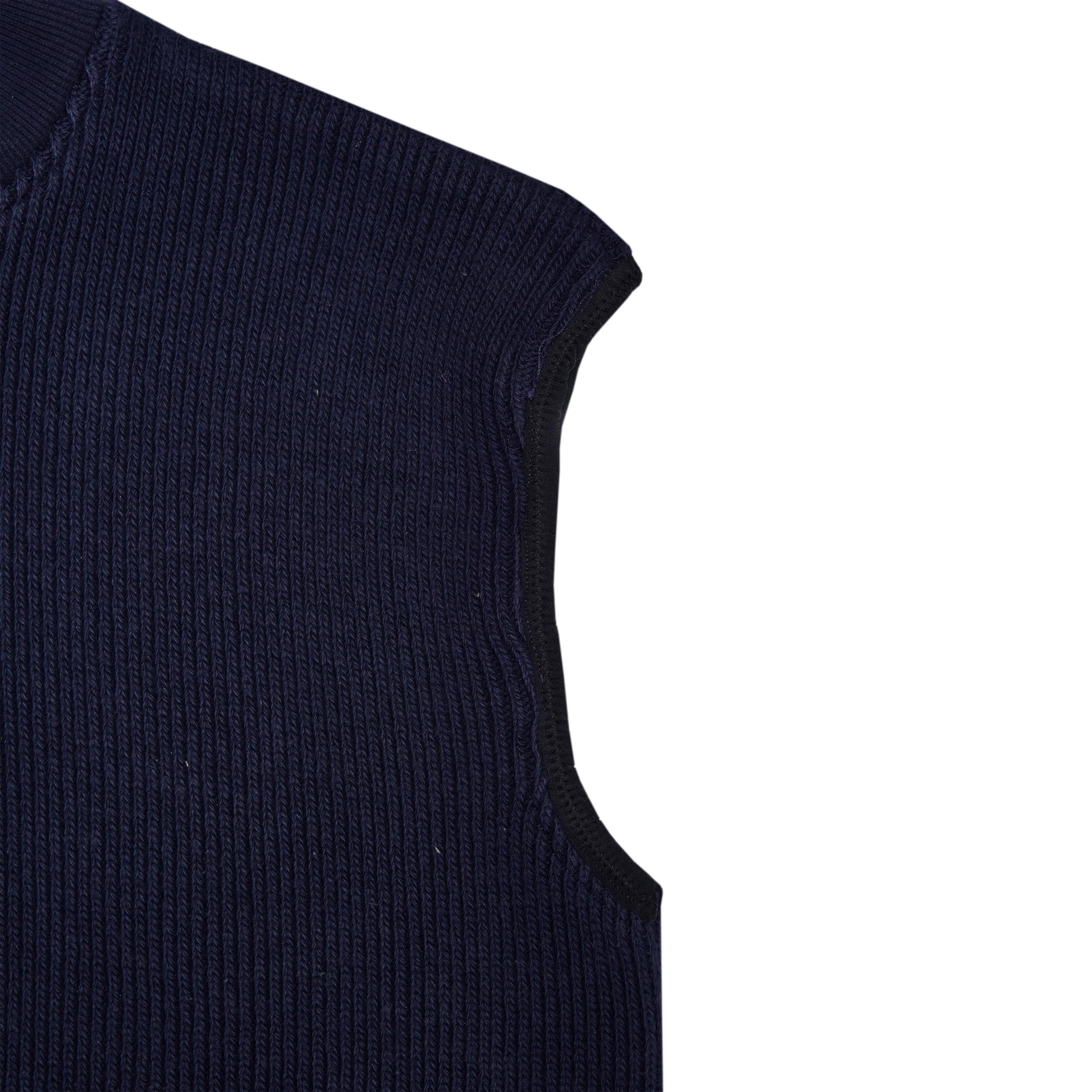 Men’s Full-Zip Sleeveless Rib Sweatshirt