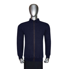 Men’s Long Sleeve Full Zip Rib Polo Shirt