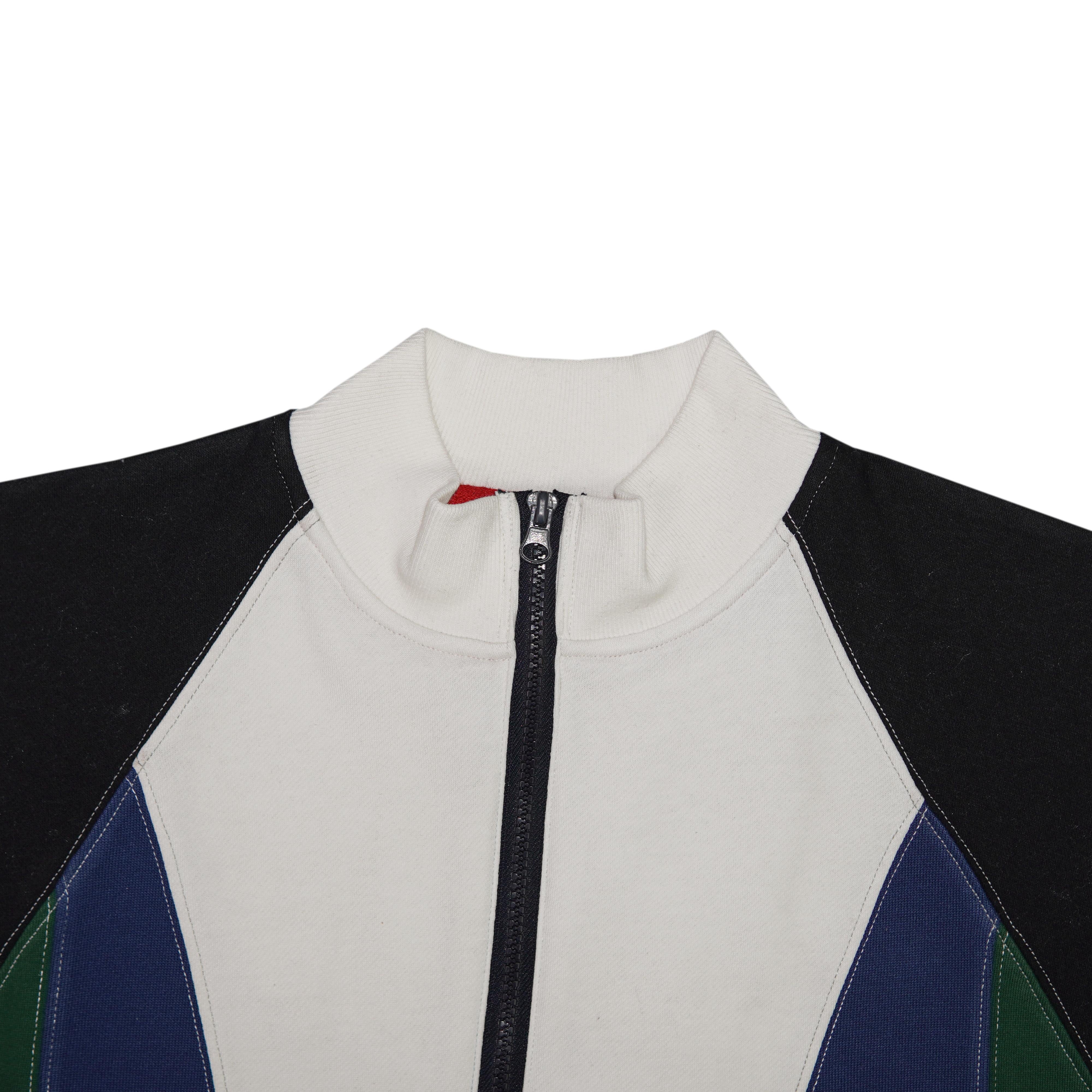 Full Zip Long Sleeve Multi Panal Sweatshirt