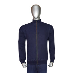 Men’s Full Zip Long Sleeve Rib Sweatshirt