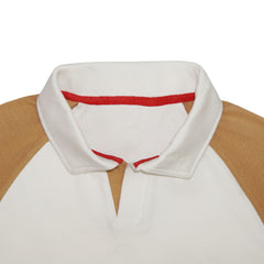 Men's Rib Raglan Short Sleeve Side Panel Polo Shirt