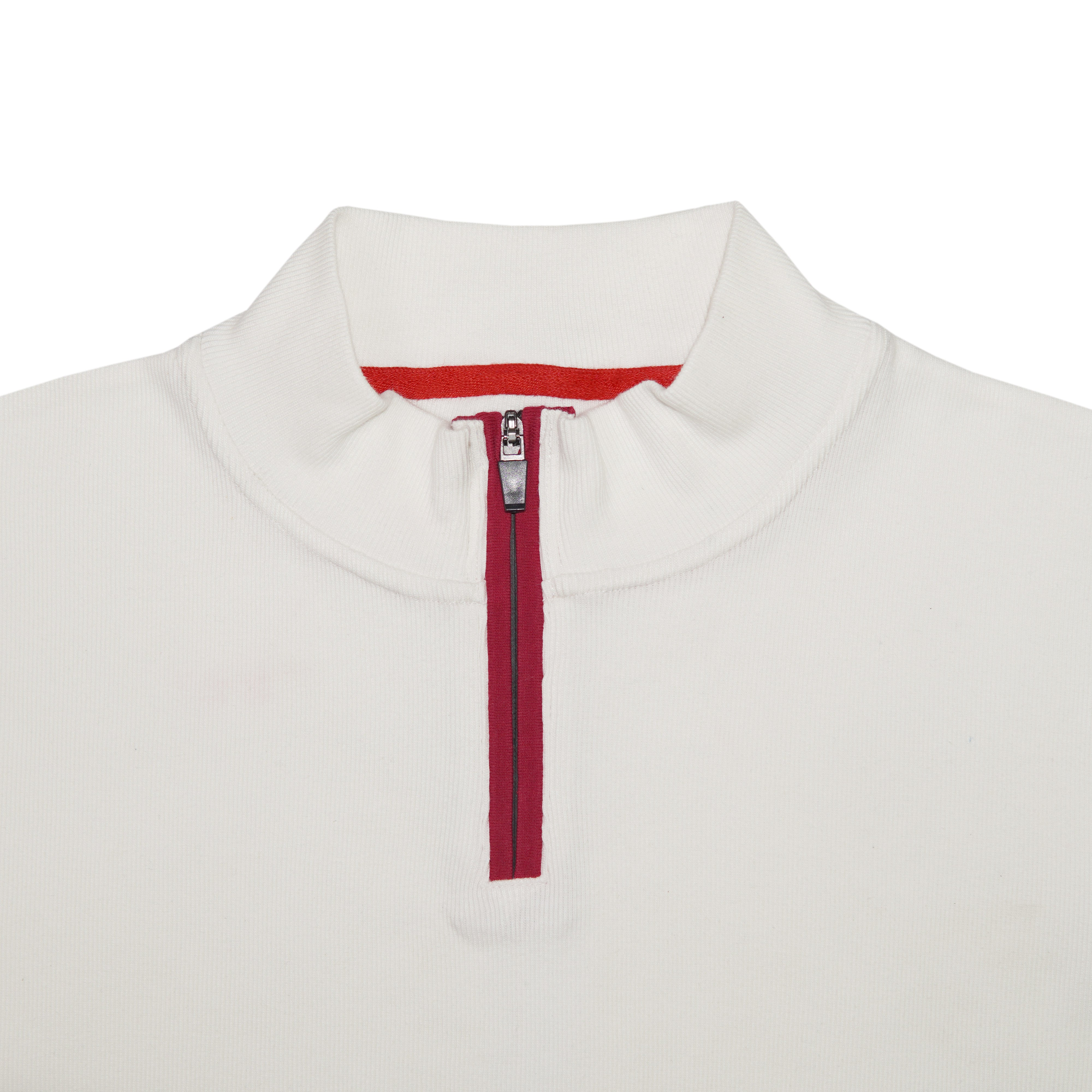 Quarter Zip Long Sleeve Rib Sweatshirt with Rib Trouser