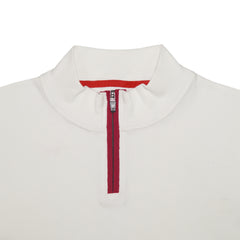 Quarter Zip Long Sleeve Rib Sweatshirt with Rib Trouser