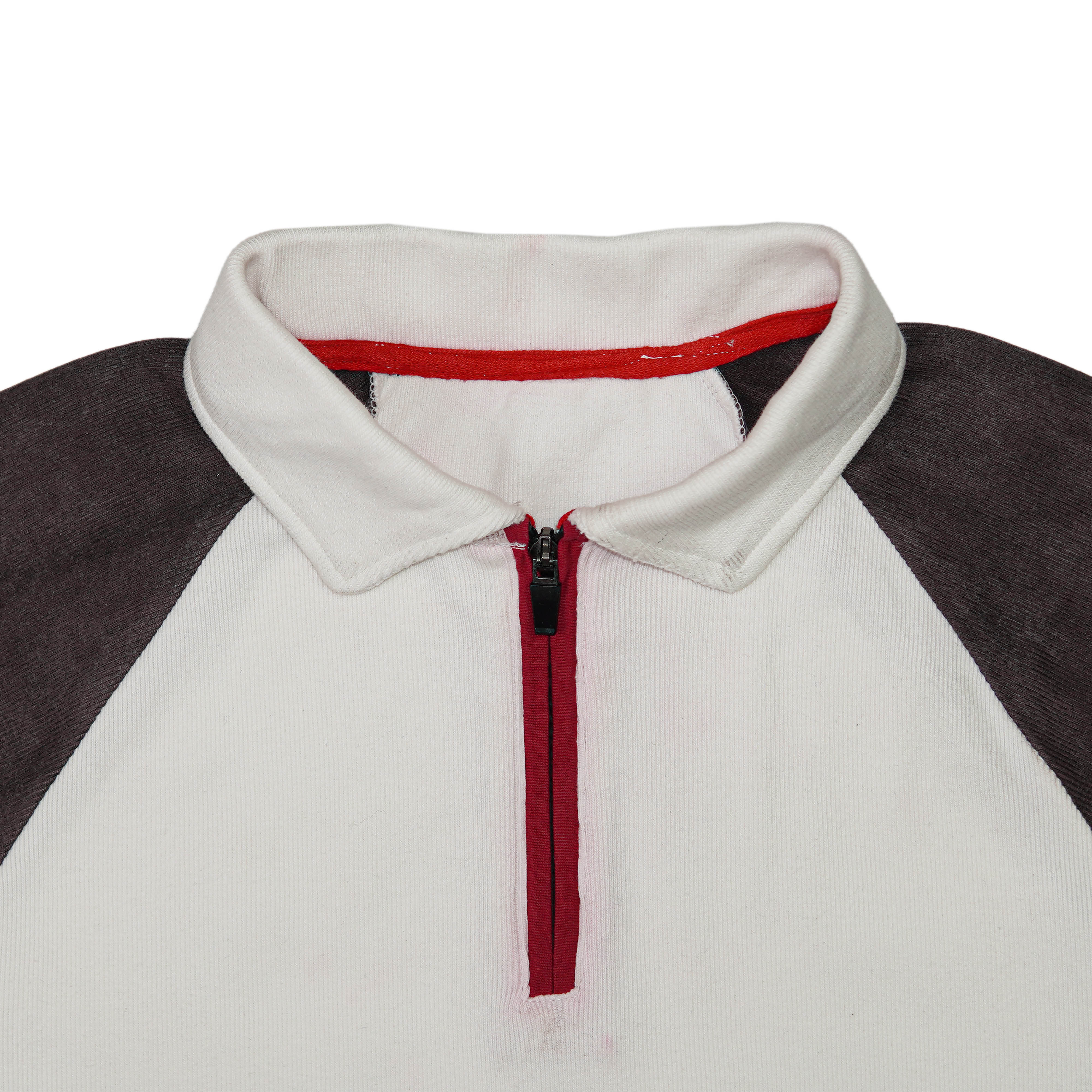 Men’s Raglan Sleeve Zip Polo Shirt with Side Panel