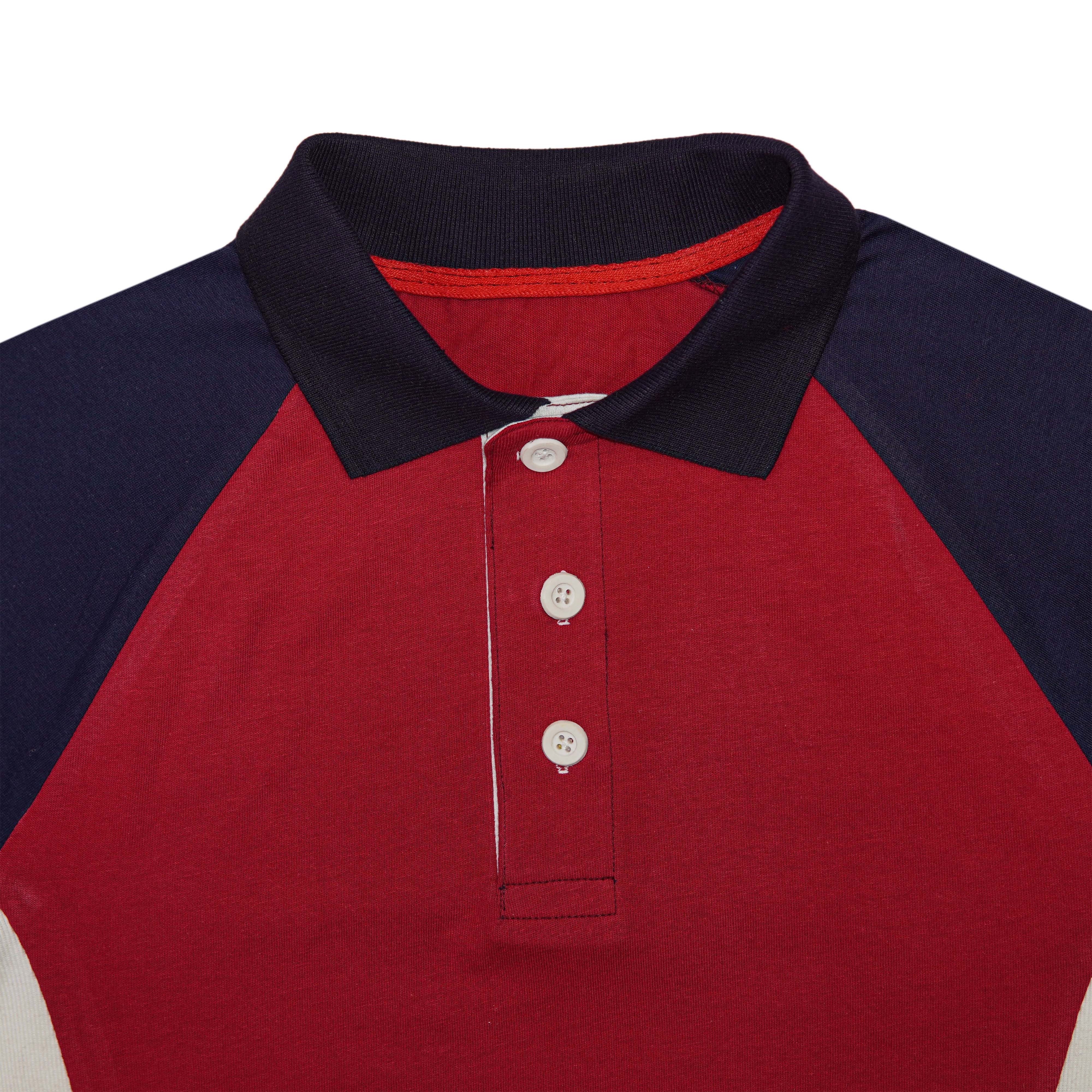S/J Side Panal Raglan Polo Shirt