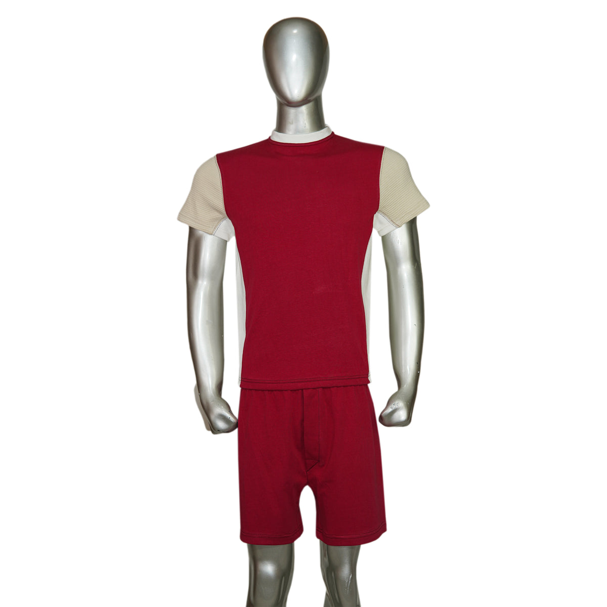 Contrast Sleeve Side Panel T-Shirt With Short Tracksuit