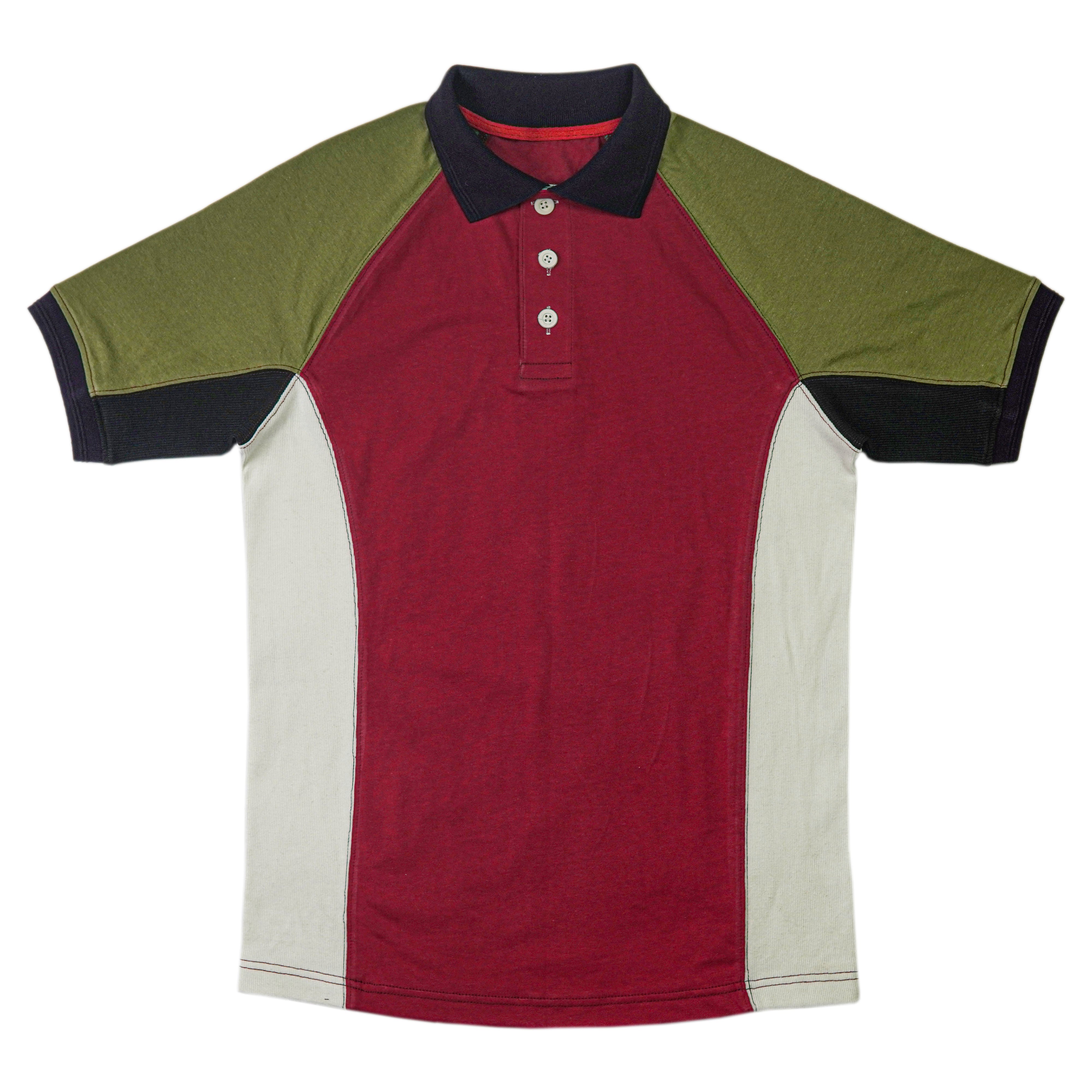 S/J Side Panal Raglan Polo Shirt