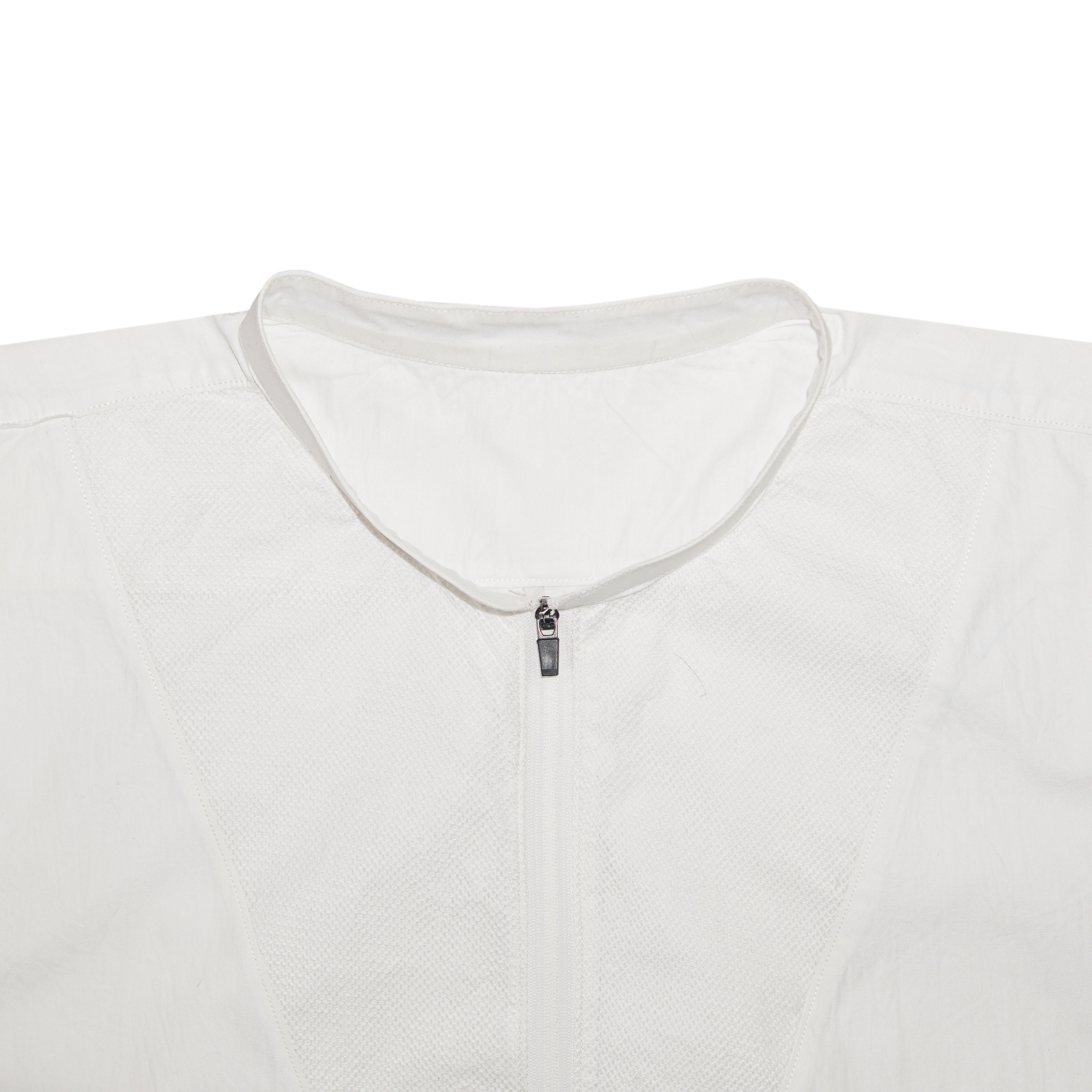 Mesh Fabric Quarter-Zip Short-Sleeve Fancy Kurta