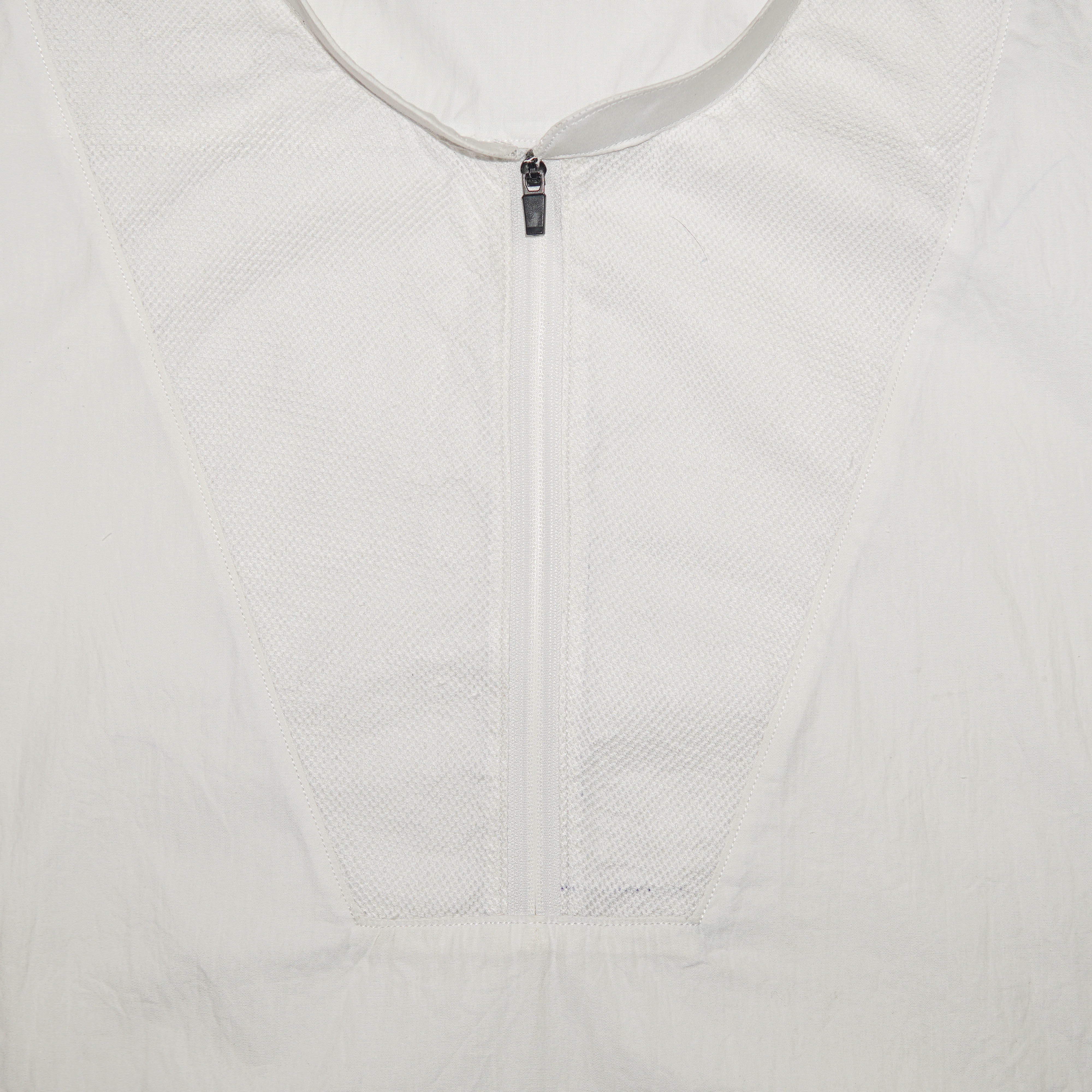 Mesh Fabric Quarter-Zip Long-Sleeve Fancy Kurta