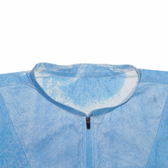 Mesh Fabric Quarter-Zip Short-Sleeve Fancy Kurta