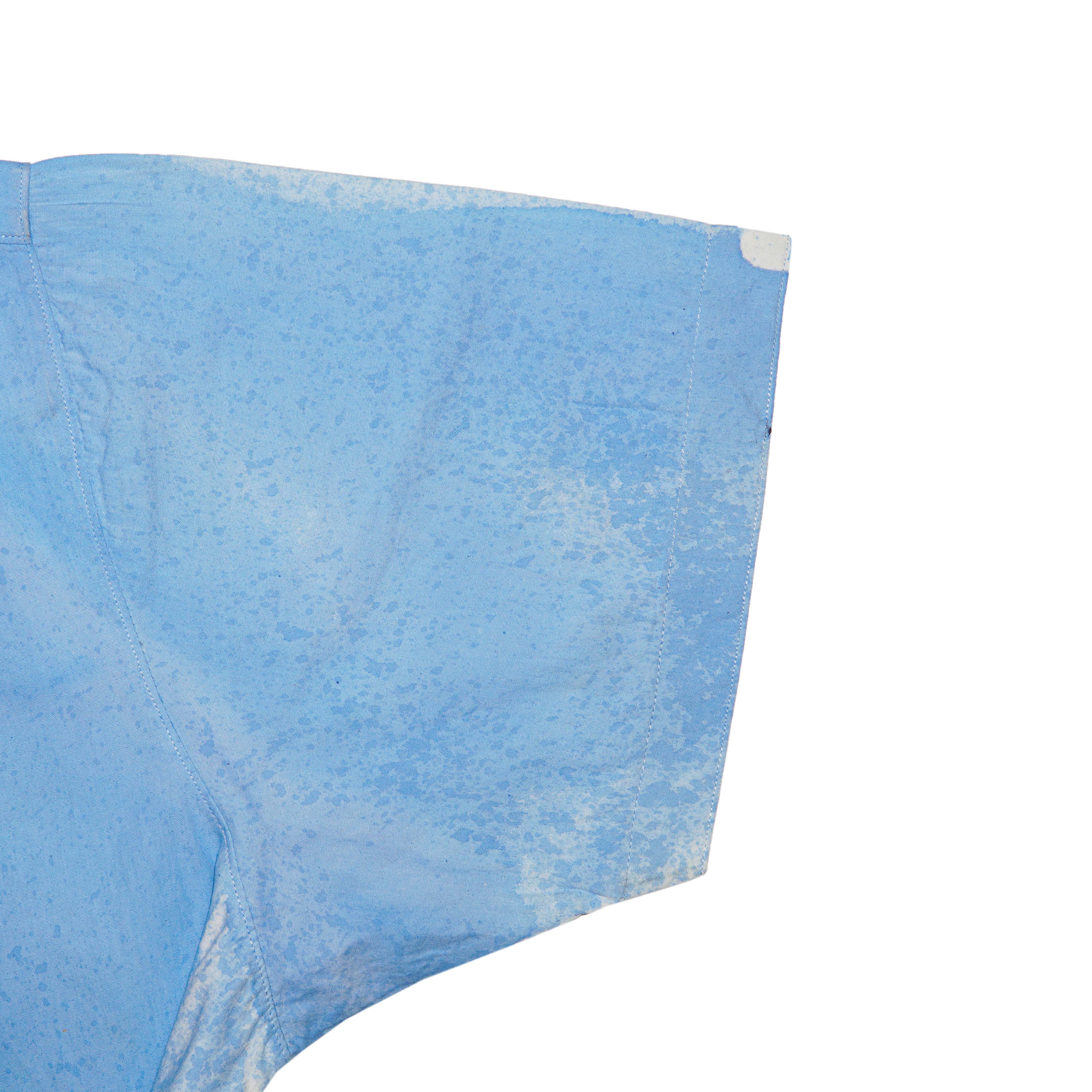 Mesh Fabric Quarter-Zip Short-Sleeve Fancy Kurta