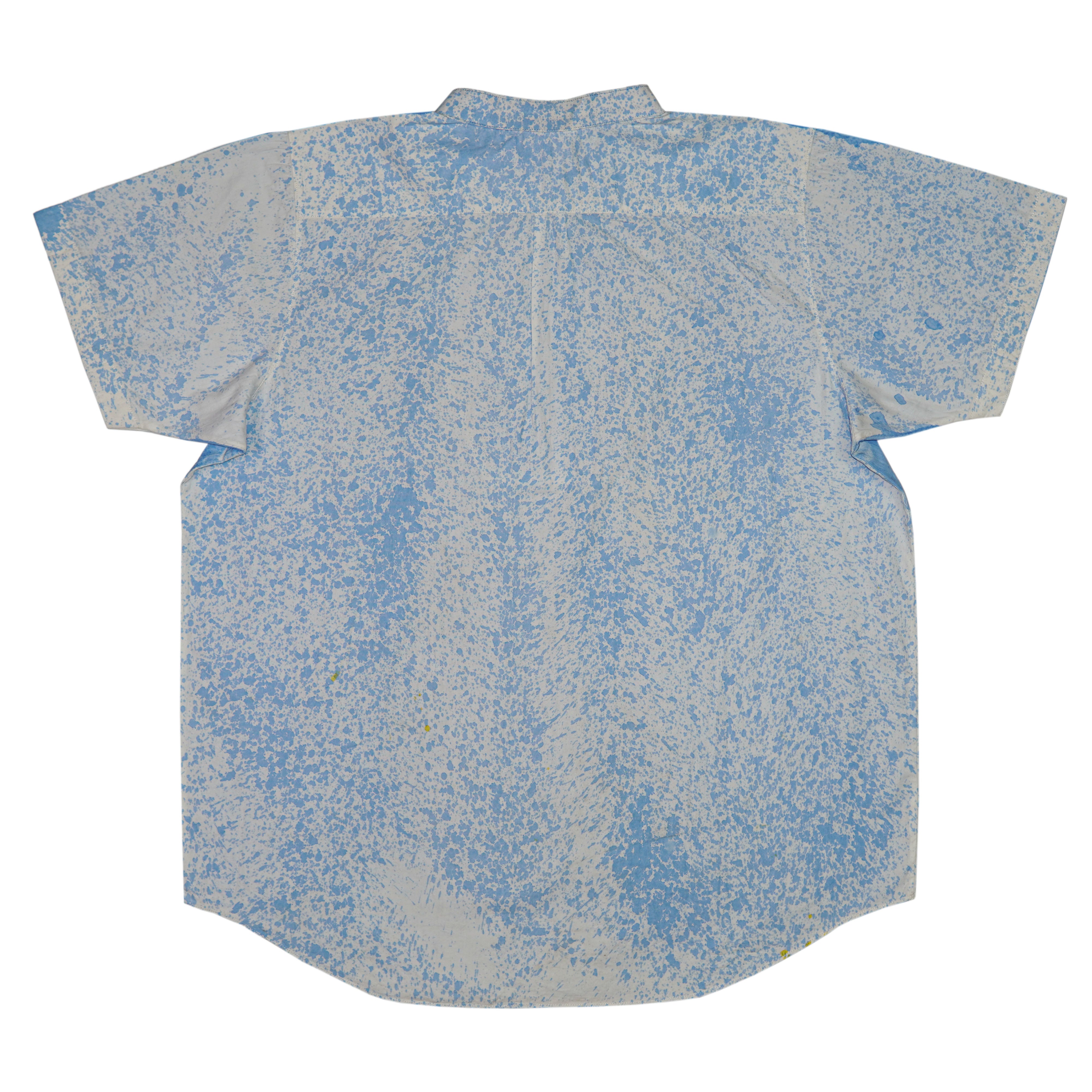 Mesh Fabric Quarter-Zip Short-Sleeve Fancy Kurta