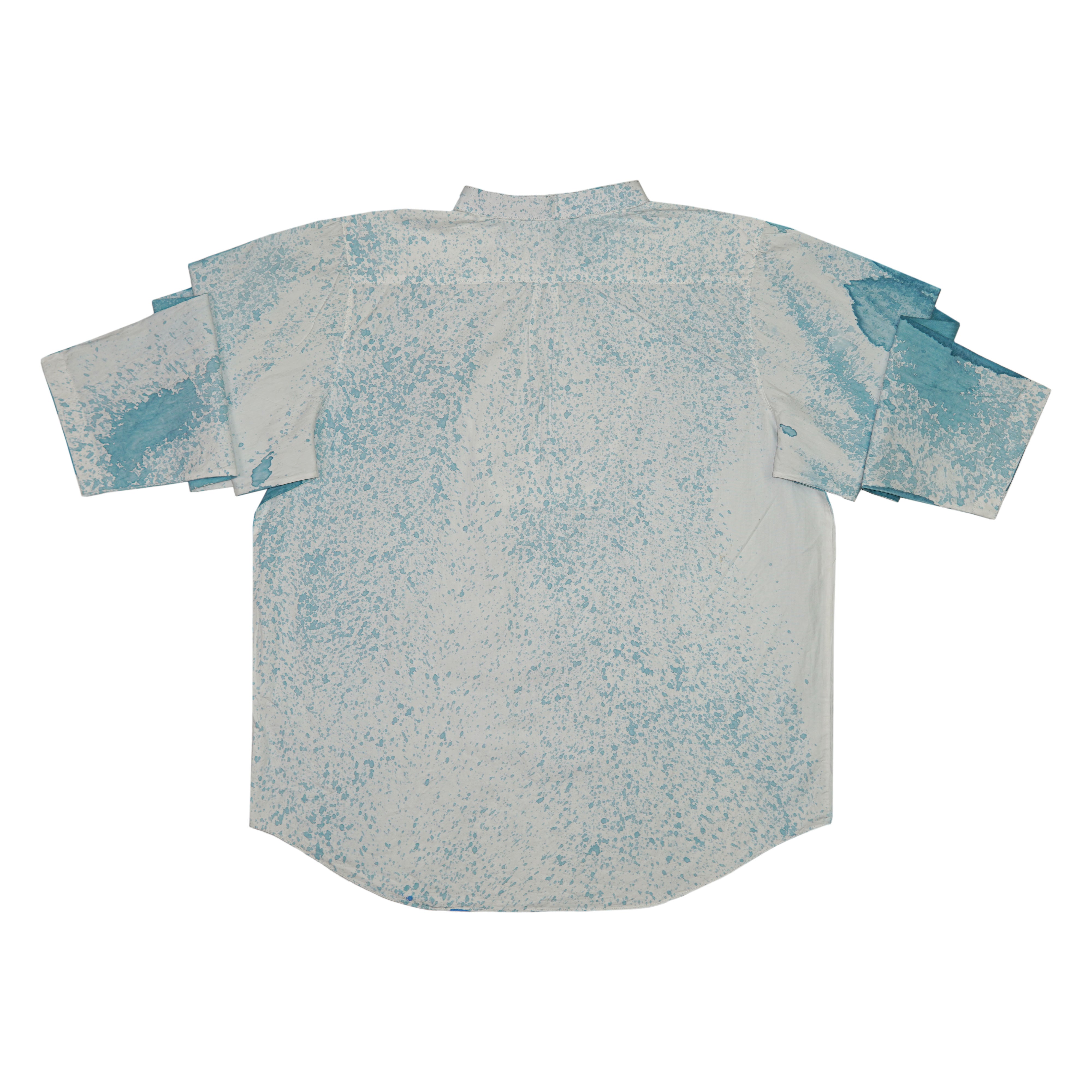 Mesh Fabric Quarter-Zip Long-Sleeve Fancy Kurta