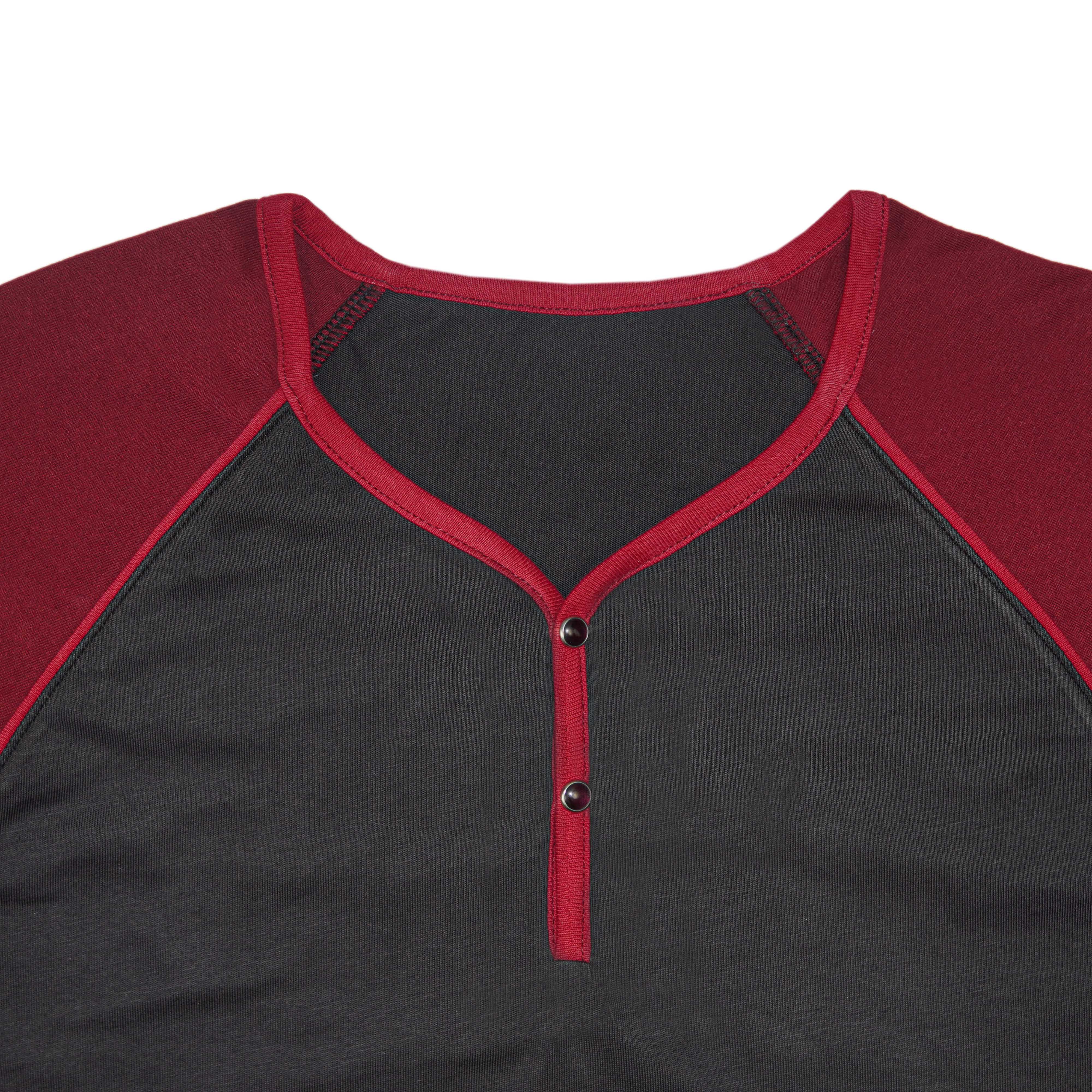 Y-Neck Raglan Long Sleeve T-Shirt