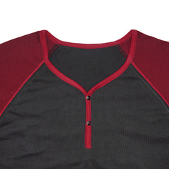 Y-Neck Raglan Long Sleeve T-Shirt