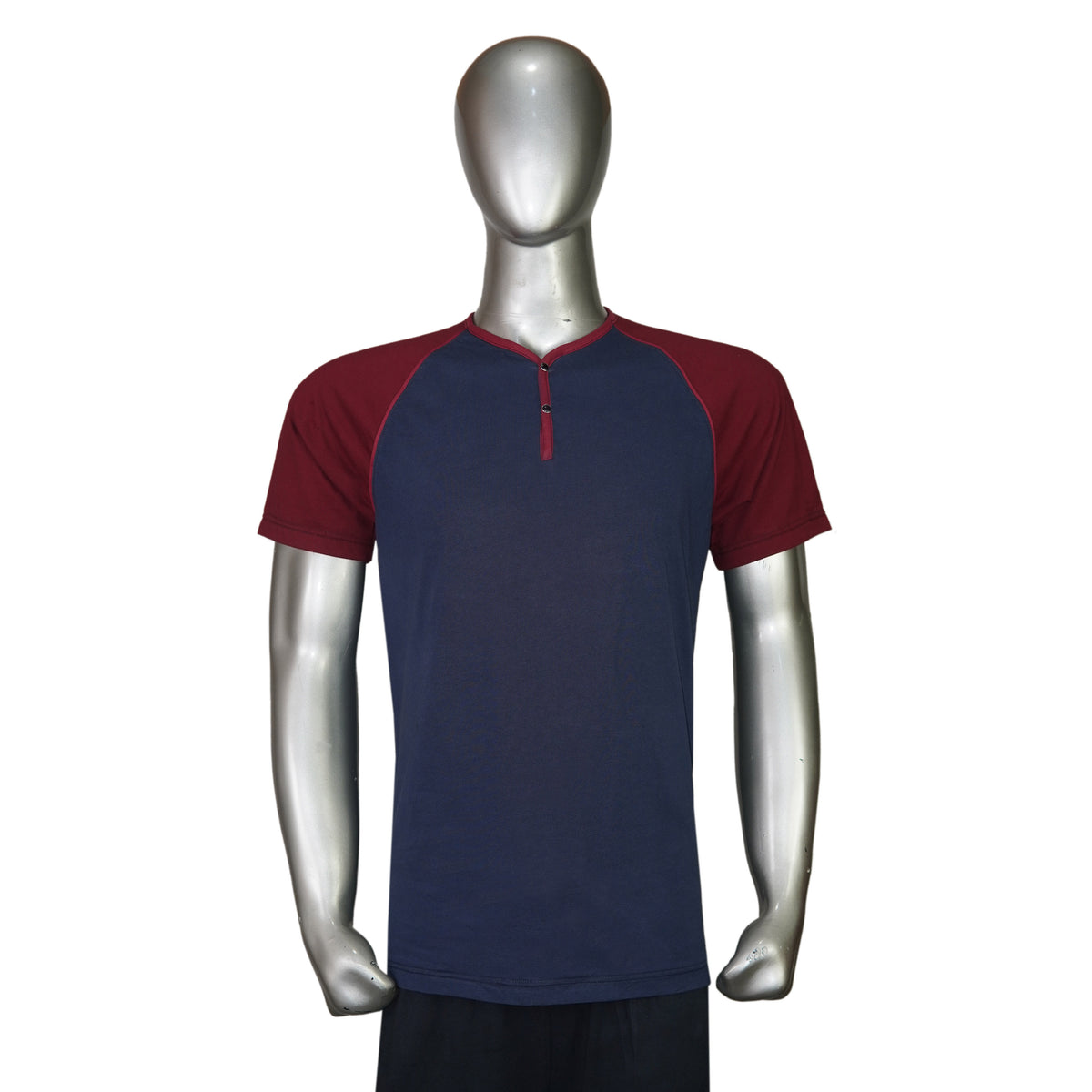 Y-Neck Raglan Short Sleeve T-Shirt