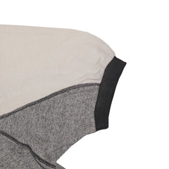 Thermal Quarter Zip Polo Shirt with Off-White Contrast Sleeves