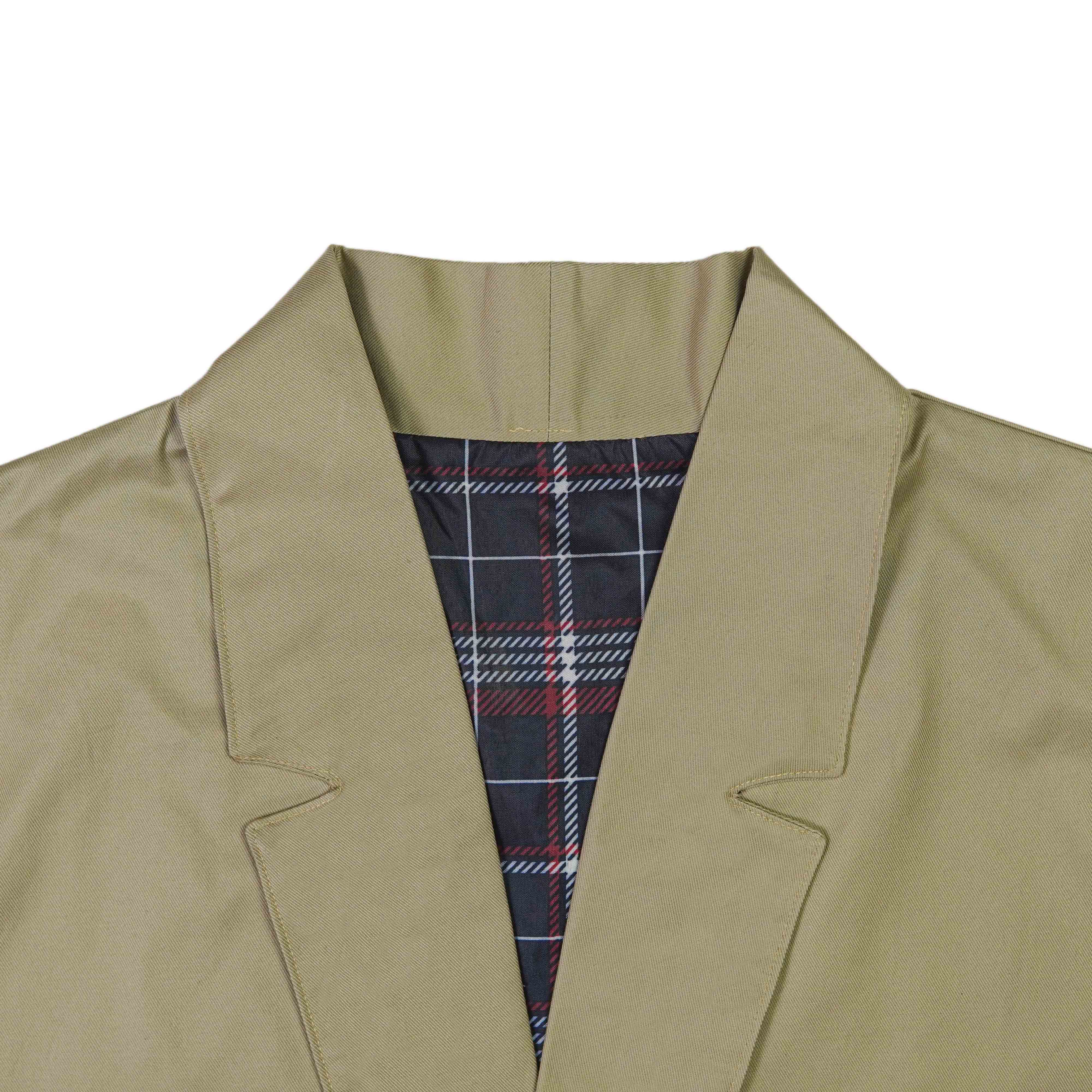 Men’s Beige Twill Blazer Coat