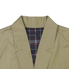 Men’s Beige Twill Blazer Coat