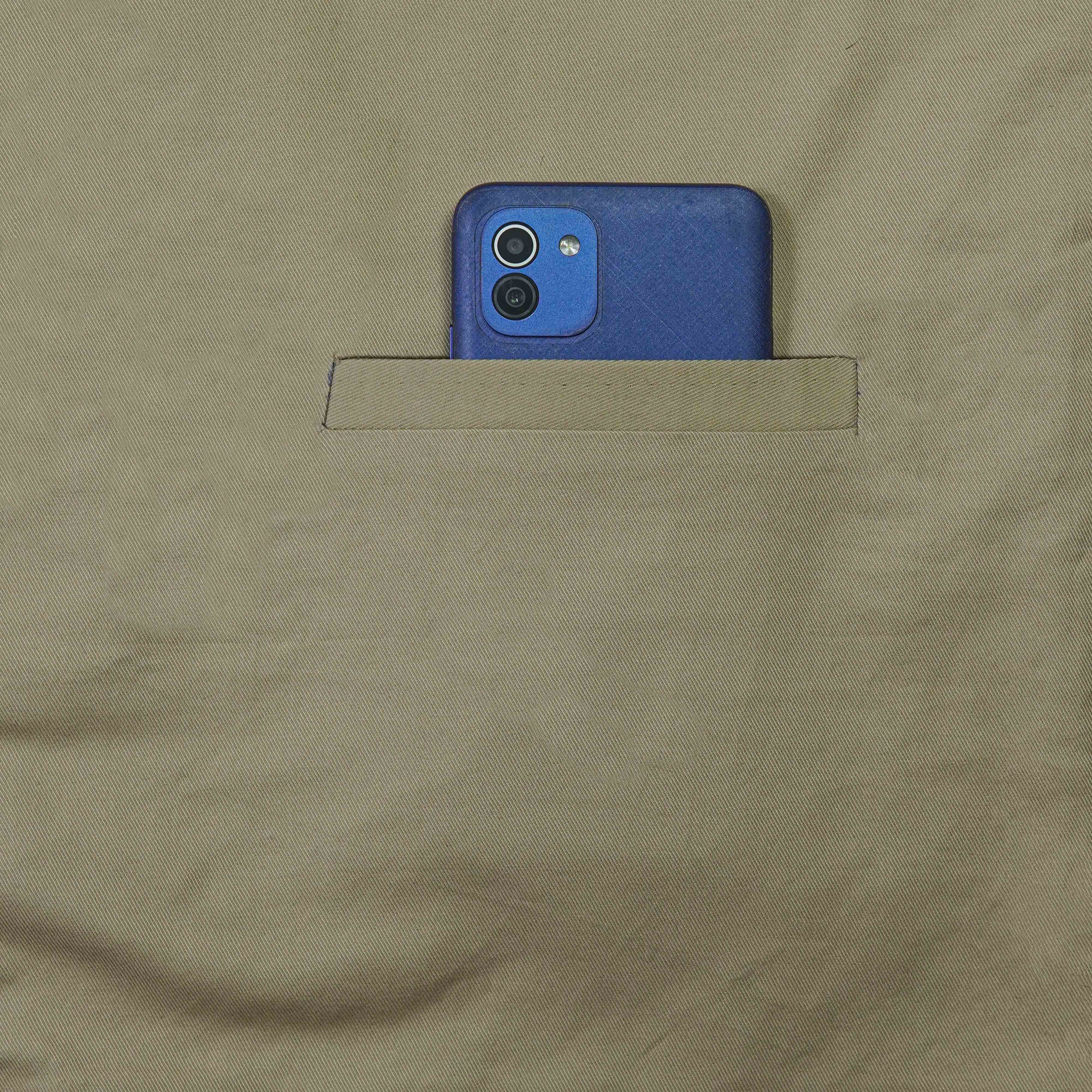 Men’s Beige Twill Blazer Coat