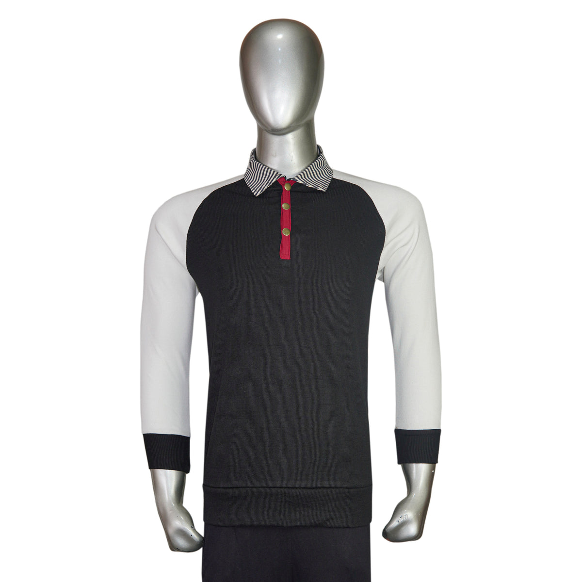 Raglan contrast Full Sleeve Polo Shirt