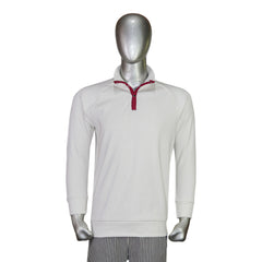 Short Zip Rib-Fashion Sweatshirt