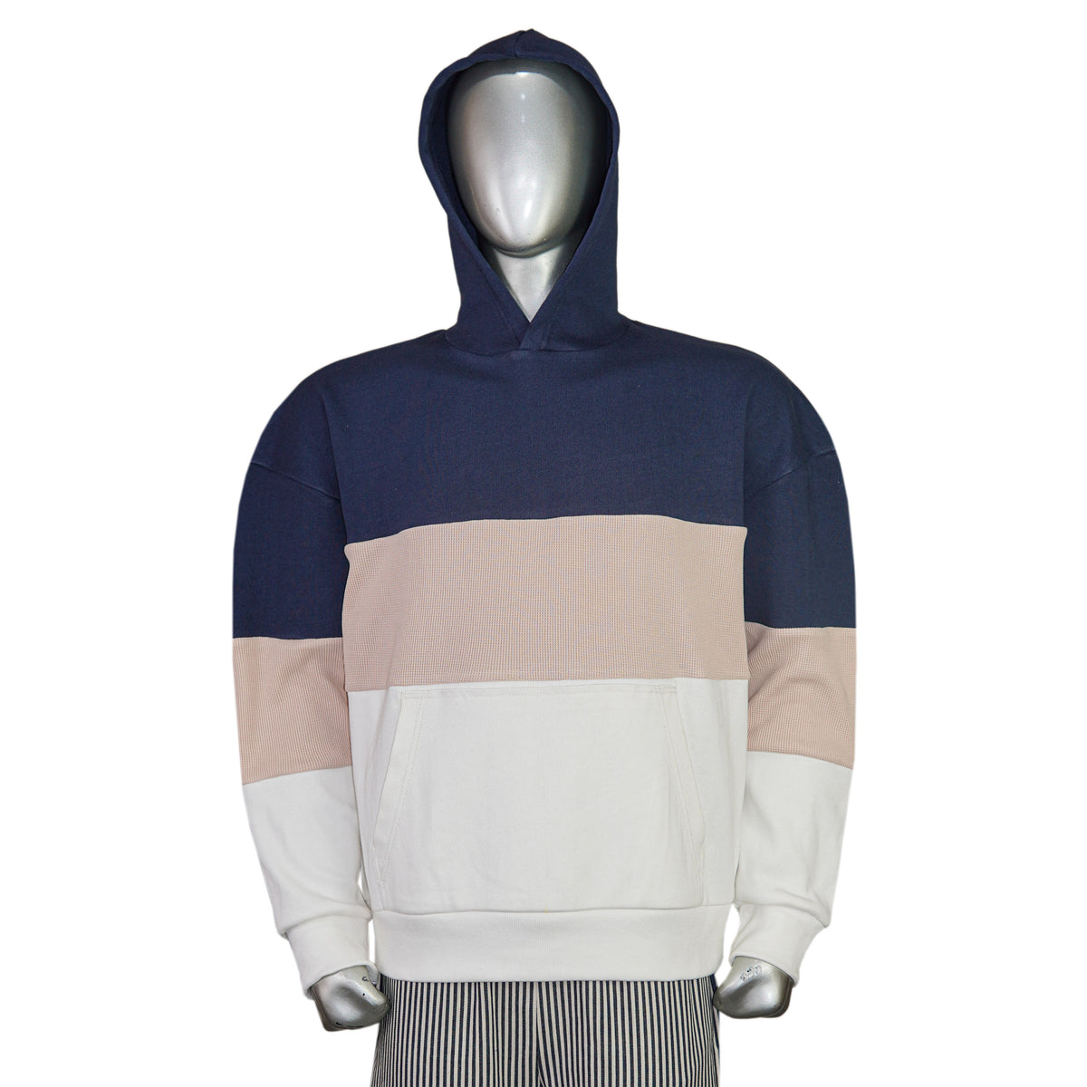 Men’s Down-Shoulder Panel Pullover Hoodie