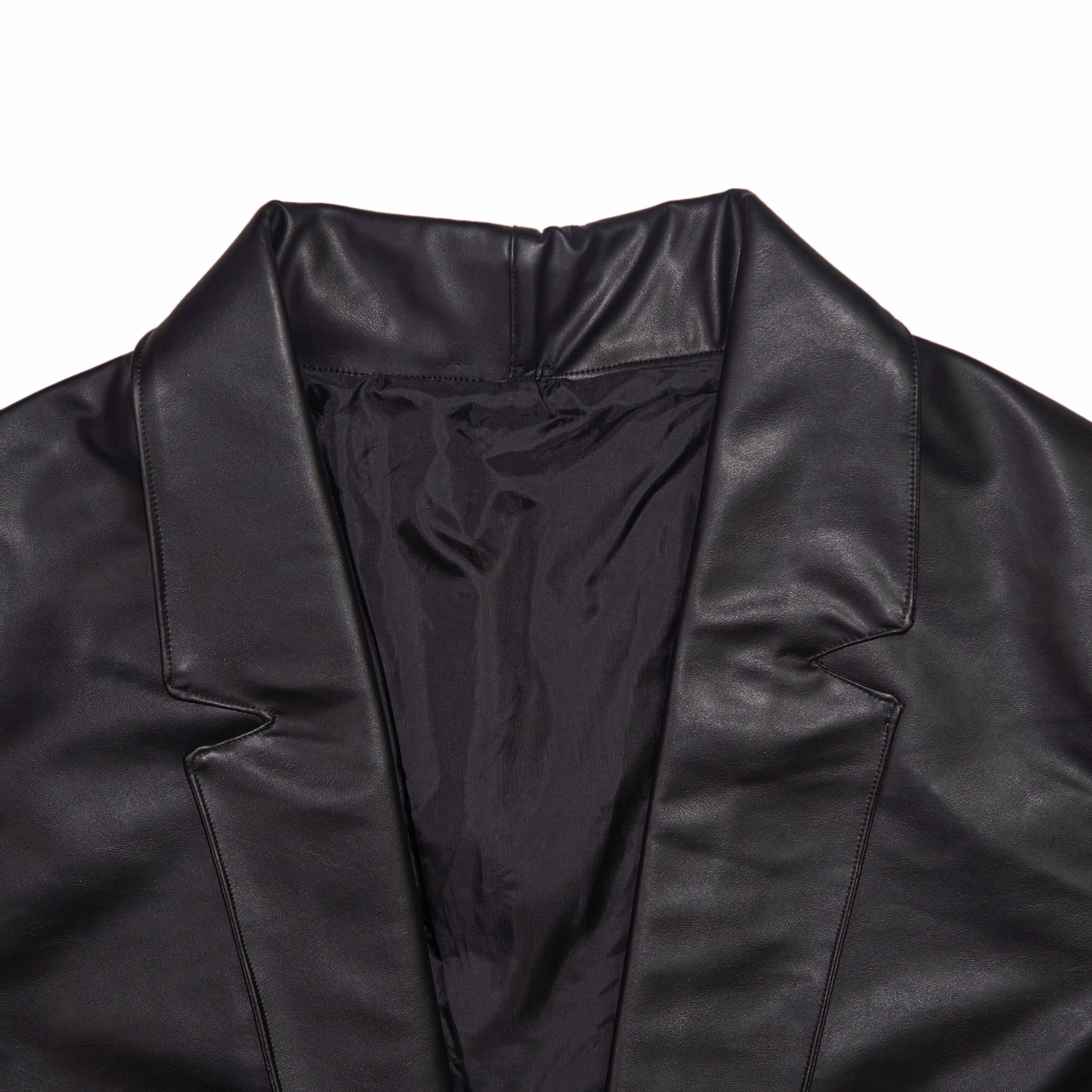 Men’s Artificial Leather Blazer Coat