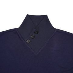 Meticulously Crafted Button-Neck Pullover Sweatshirt