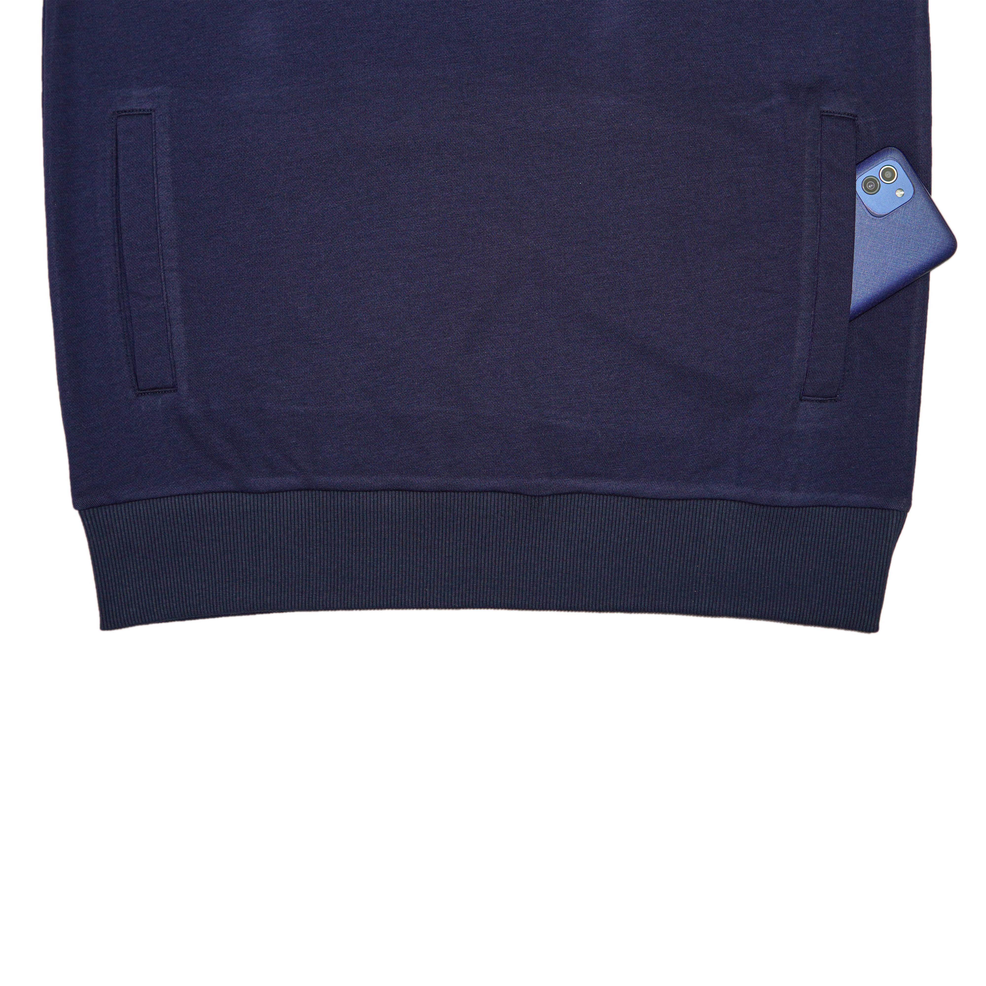 Meticulously Crafted Button-Neck Pullover Sweatshirt