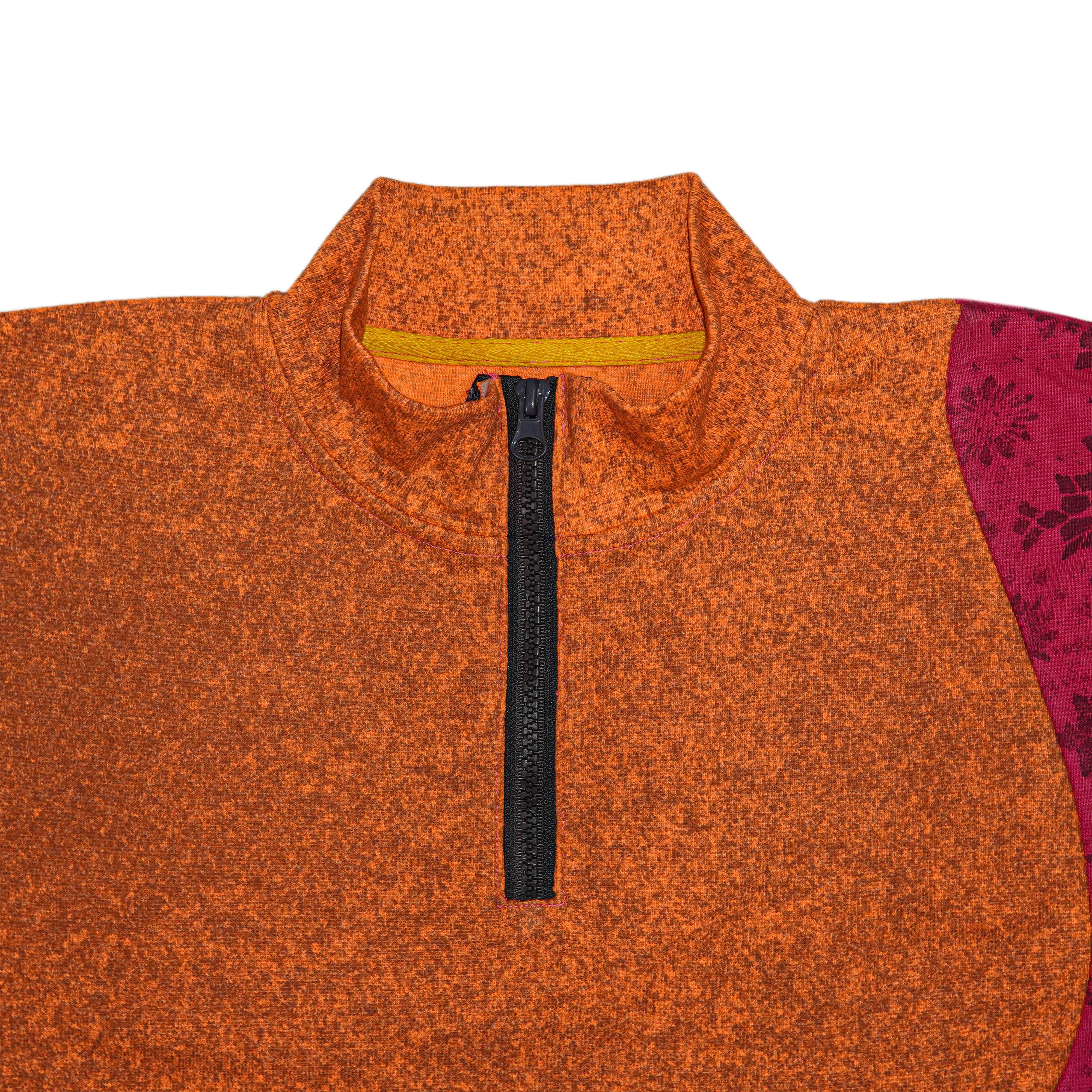 Vibrant Quarter-Zip Knit Pullover Sweatshirt