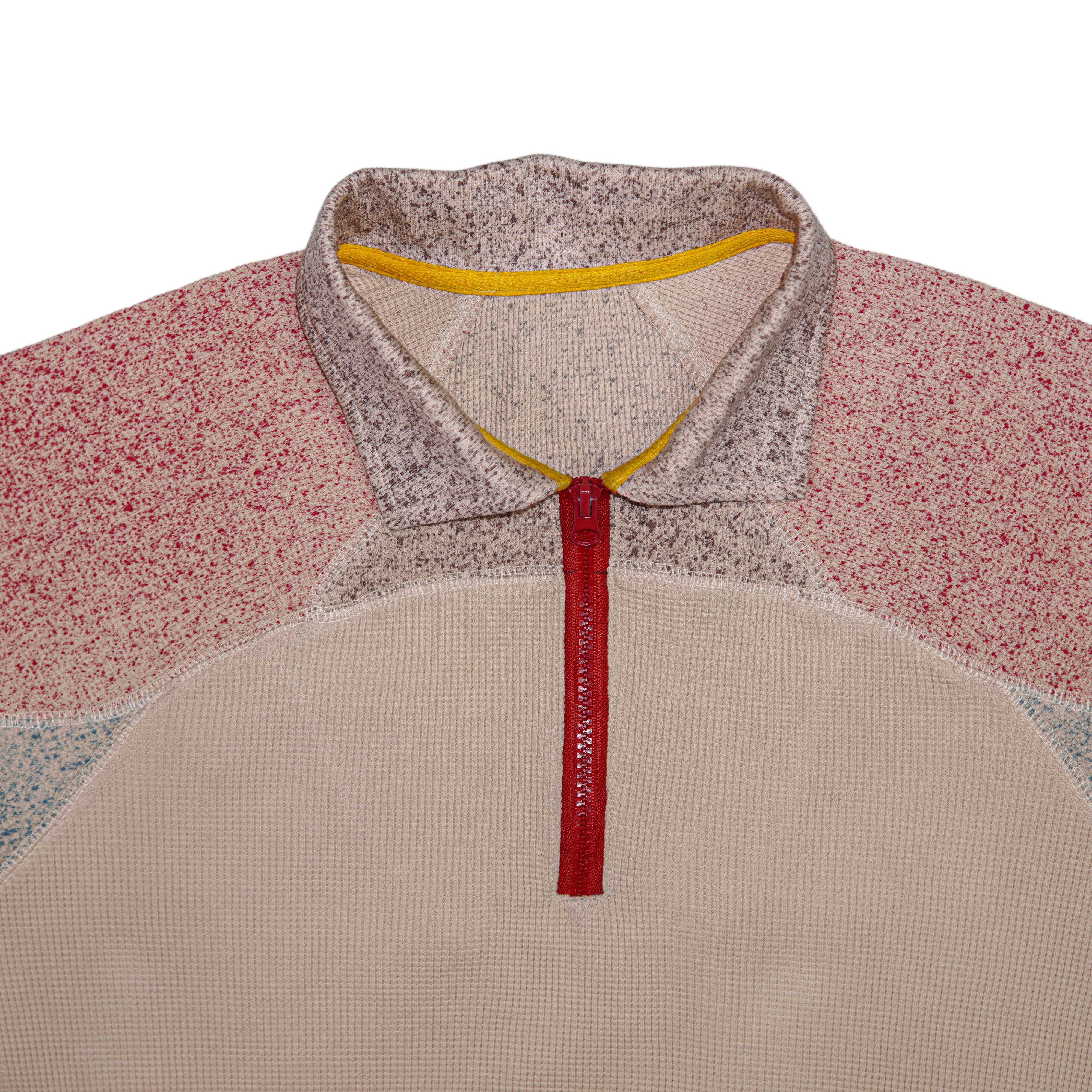 Modern Two-Tone Quarter-Zip Polo Shirt