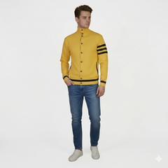 Knitted Button-Up Cardigan Jacket