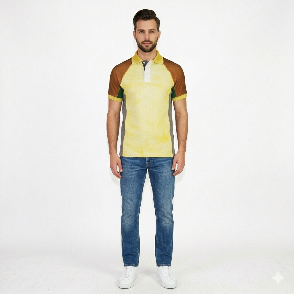 Men’s Raglan Sleeve Rib Polo Shirt