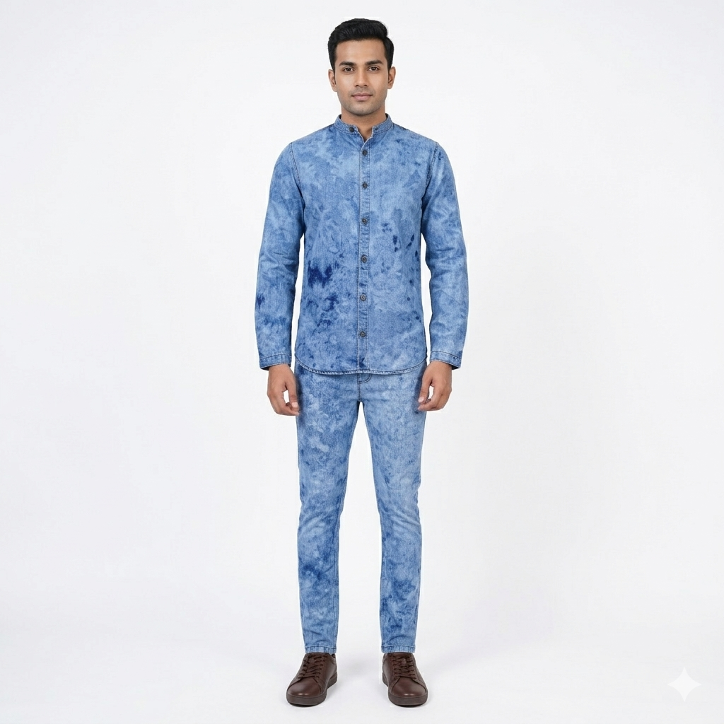 Tie wash Denim Dress