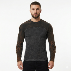 Contrast Vintage Wash Thermal Padded Sweat Shirt