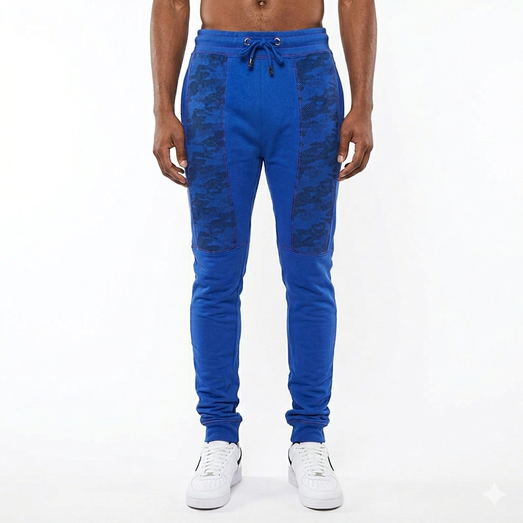 Camouflage Summer Trousers With Center Panel