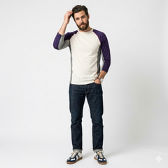 Side Panel Against Sweating Long Sleeve Raglan T Shirt